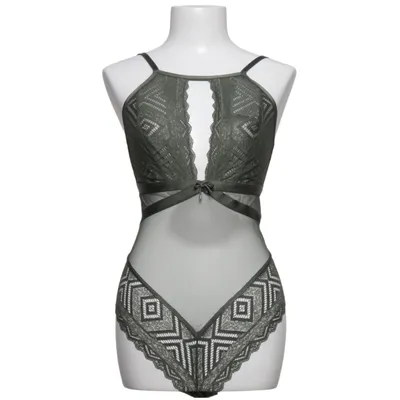 Body (Grøn) fra Danielle Van Grondelle x Hunkemöller Bomuld, Elastan, Polyamid