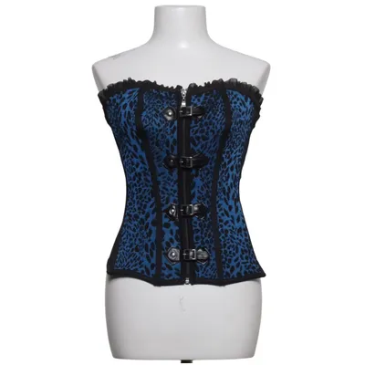 Corset (Blue, Black) from Besired Polyester