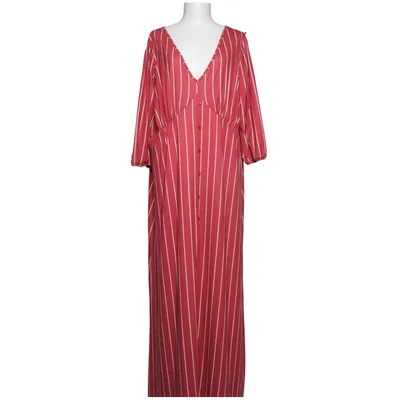 Robe longue (Rouge, Blanc) de Pink Clove Élasthane, Polyester