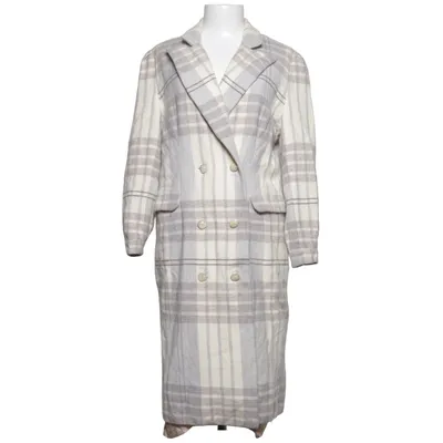 Coat (White, Gray) from Elégance Wool