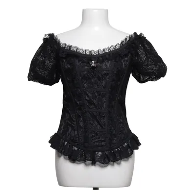 Corset (Black) from Alcatraz-Gothic Elastane, Polyamide