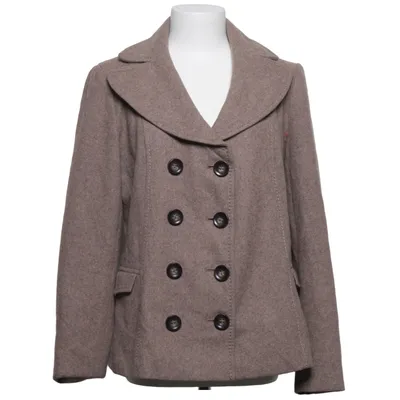 Pea coat (Brown) from Etam Polyester, Wool