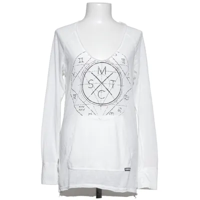 Langærmet t-shirt (Hvid) fra Mystic Bomuld, Polyester