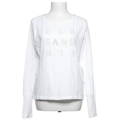 T-shirt à manches longues (Blanc) de Elbsand Coton, Polyester