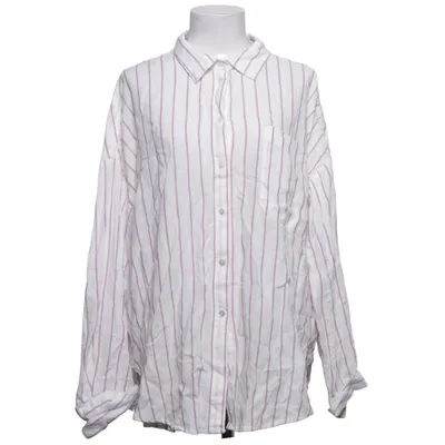 Skjorta (Vit, Lila) från Lindex Linne, Viskos