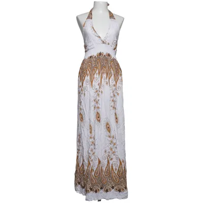 Maxi jurk (Wit, Bruin) Viscose