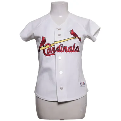 Baseballtröja (Vit, Röd) från Majestic Polyester