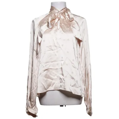 Blouse lavallière (Beige) de Temperley Acétate, Viscose