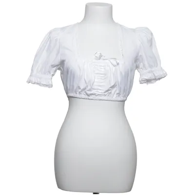 Dirndlblus (Vit) från Melega Bomull, Polyester