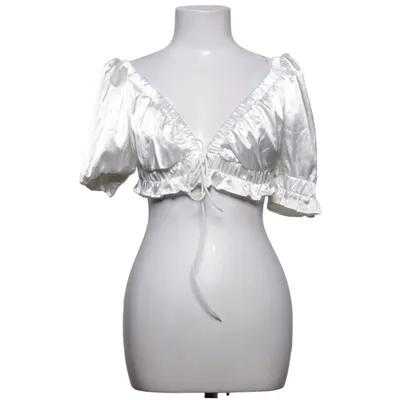 Crop top (Satin Tie Front Top) van Only One Elastaan, Polyester