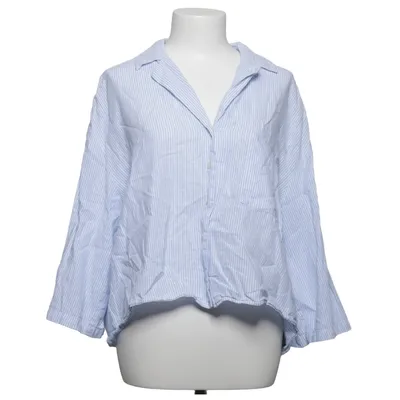 Chemise (Bleu, Blanc) de Zara Coton, Lin