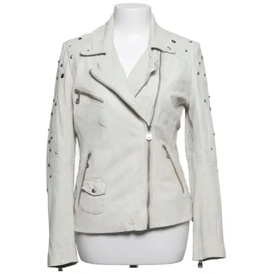 Veste de motard (Blanc) de Uldahl Cuir
