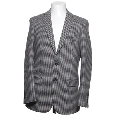 Blazer (Black, White) from Dobell Polyester, Wool
