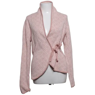 Wrap cardigan (Pink, White) from Happy Holly Acrylic, Cotton