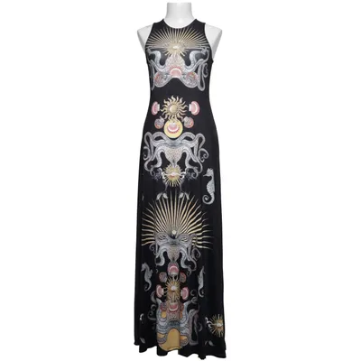Maxikjole (Sort, Guld, Flerfarvet) fra Peace + Chaos Elastan, Polyester