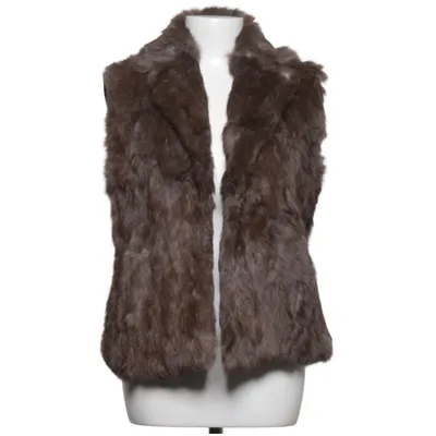 Gilet en fourrure (Marron) de Godske Simonsen Polyester, Fourrure de lapin