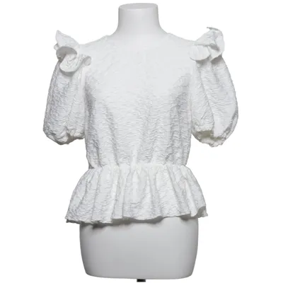 Peplum top (Wit) van River Island Katoen, Elastaan, Polyester
