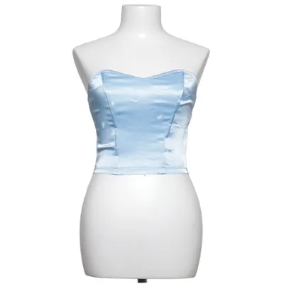 Tube top (Blue) from Roccobarocco Cotton, Elastane