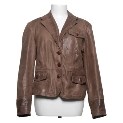Læderblazer (Brun) Læder, Polyester