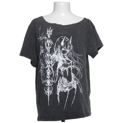 T-shirt (Gray) from Romwe Cotton