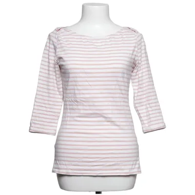 Langærmet t-shirt (Pink, Hvid) fra Armedangels Elastan, Økologisk bomuld