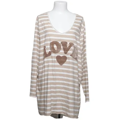 Long sleeve T-shirt (Beige, White) from Angel of Style Cotton