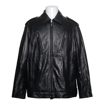 Veste en cuir (Noir) de Ted Lapidus Cuir, Polyester, Viscose