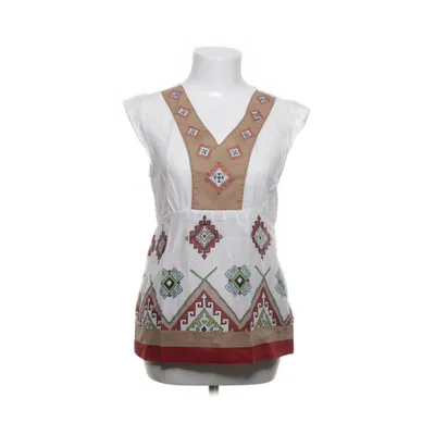 Top (White, Multicolored) from Surkana Cotton