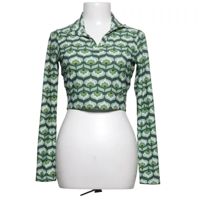 Bluse (Grün, Weiß, Gelb) von Wednesday's Girl Elasthan, Polyester