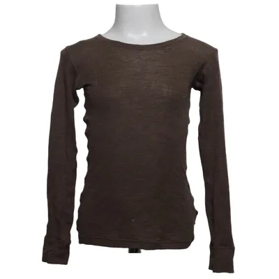 T-shirt à manches longues (Marron) de Dilling Laine de mouton, Soie