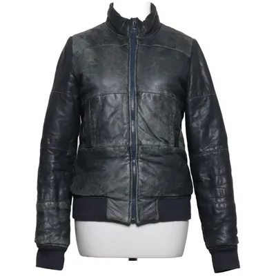Leren jack (Grijs) van Provider Leer, Polyester