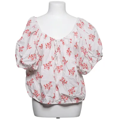 Top (Wit, Rood) van H&M Katoen, Linnen