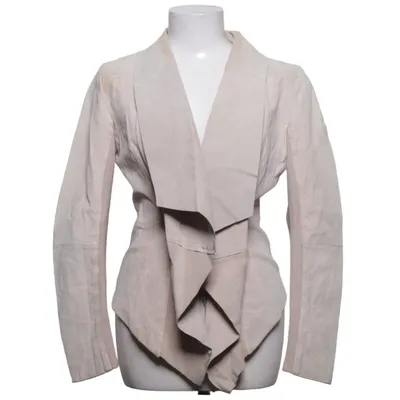 Läderjacka (Beige) från Frontrow Skinn, Polyester