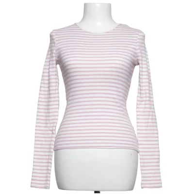 Langærmet t-shirt (Pink, Hvid) fra Lindex Bomuld, Elastan