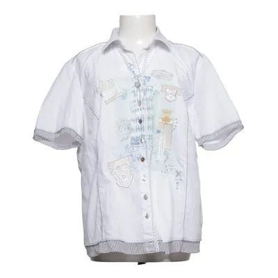 Kurzarmhemd (Weiß, Mehrfarbig) von Just White Baumwolle, Polyester