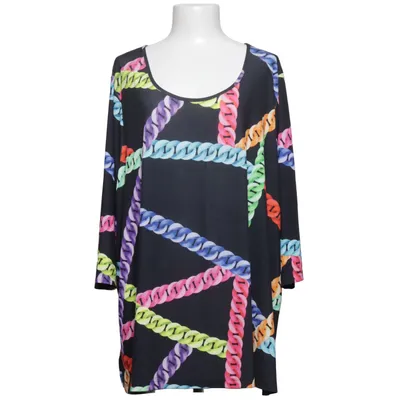Top (Sort, Flerfarvet) fra Yoek Elastan, Polyester