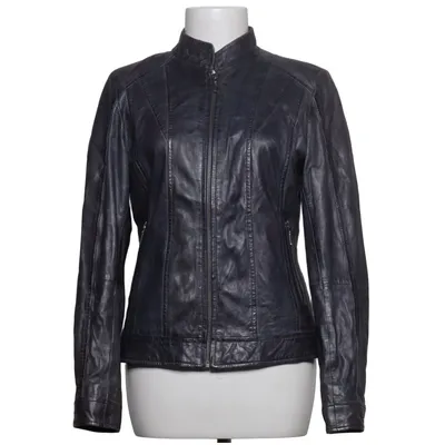 Läderjacka (Svart) från Mango Collection Skinn, Polyester