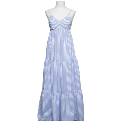 Jurk (Blauw, Wit) van Secret Season Katoen, Elastaan