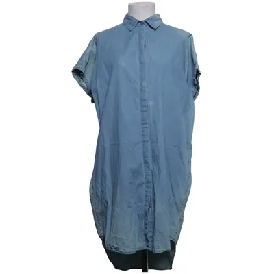 Shirt dress (Blue) from VRS Woman Cotton