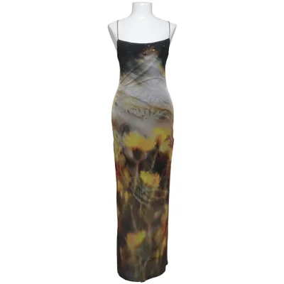 Robe longue (Jaune, Multicolore) de Bershka Polyester