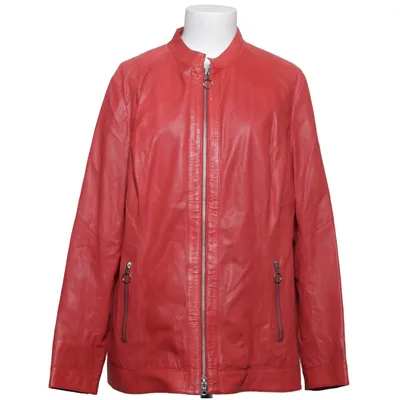 Leather jacket (Red) from Walbusch Cotton, Leather, Polyester
