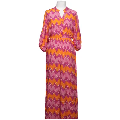 Maxi jurk (Roze, Oranje)