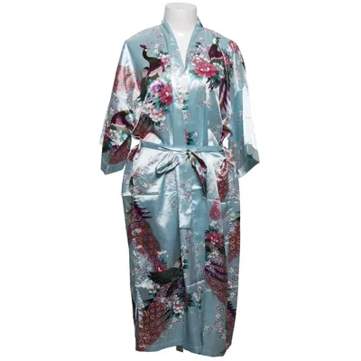 Kimono (Blå, Flerfärgad) från Oriental Village Silke