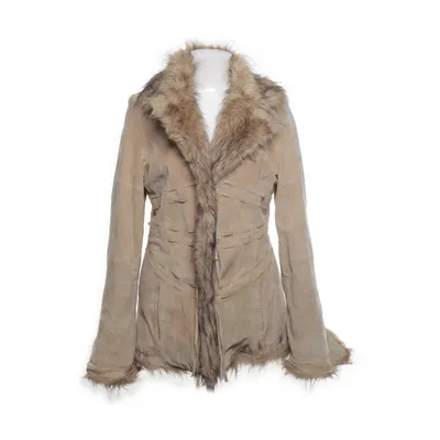 Shearlingjacka (Beige) från Isabell Kristensen Polyester, Mocka