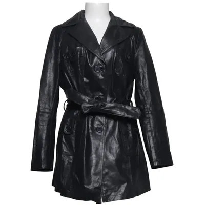 Leren jas (Zwart) van Heine Leer, Polyester