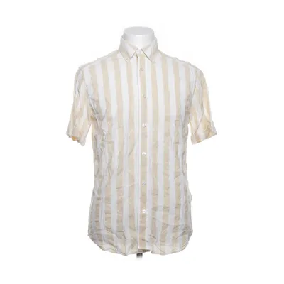 Short sleeve shirt (Beige, White) from These Glory Days Linen, Viscose