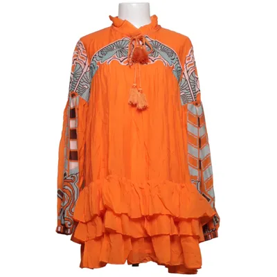 Jurk (Oranje, Meerkleurig) van Iris Apfel x H&M Lyocell, Polyamide, Polyester