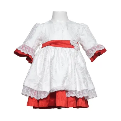 Robe de fille de fleur (Blanc, Rouge) de Miranda Polyester