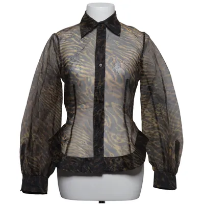 Blouse (Marron, Noir) de Ganni