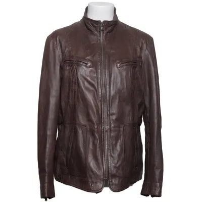 Veste en cuir (Marron) de Jilani Collection Cuir, Polyester